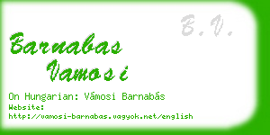 barnabas vamosi business card
